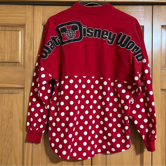 Disney Tops - Spirit Jersey Red Polka Dot Disney Shirt Size XS